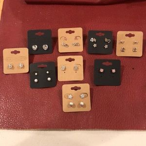 Earring Bundle - Silver Pierced Earrings for SALE